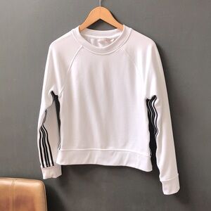 Athleta Sweatshirt Sz XS-S | 24/7 White and Black Striped | Crewneck Pullover